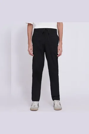 SELECTED Black Organic Cotton Casual Pants