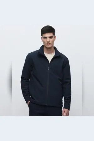 SELECTED Navy Blue High Neck Padded Jacket