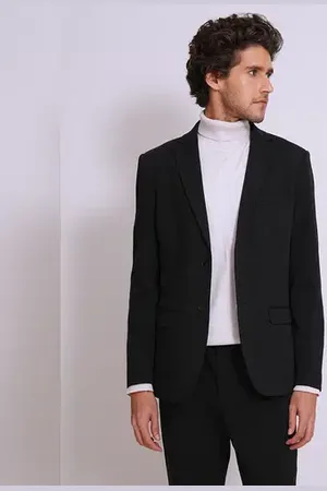 SELECTED Dark Grey Jersey Flex Slim Fit Blazer