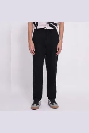 SELECTED Black Linen Straight Fit Pants