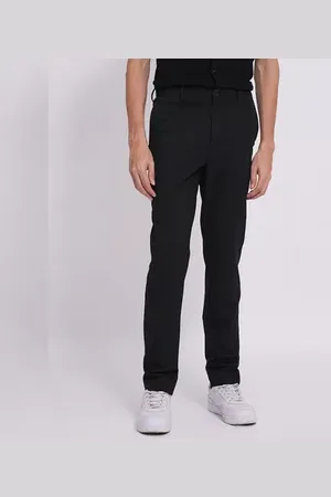 SELECTED Black Striped Cotton Pants