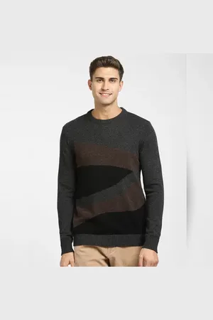 SELECTED Dark Grey Printed Pullover