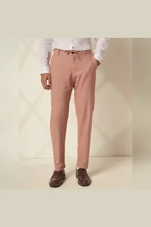 SELECTED Red Organic Cotton Slim Fit Pants