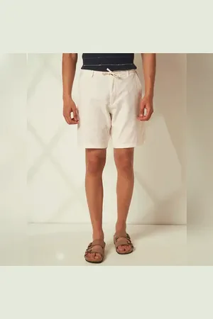 SELECTED White Organic Cotton Drawstring Shorts