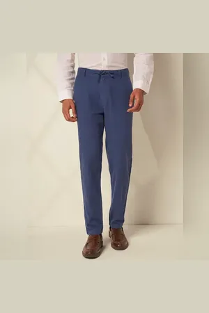 SELECTED Blue Organic Cotton Slim Fit Pants