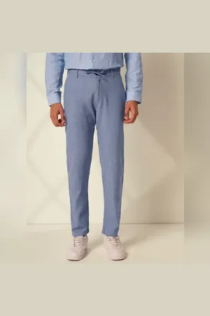 SELECTED Blue Organic Cotton Slim Fit Pants
