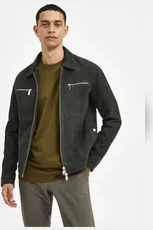 SELECTED Dark Green Suede Jacket