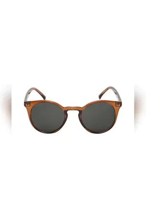SELECTED Brown Round Sunglasses