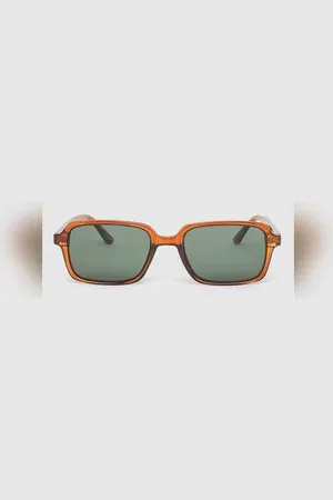 SELECTED Brown Rectangular Sunglasses