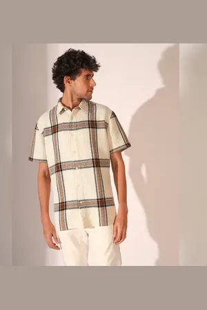 SELECTED Brown Check Cotton Shirt
