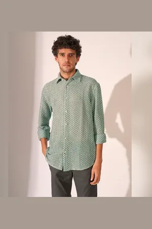 SELECTED Blue Crochet Full Sleeves Shirt