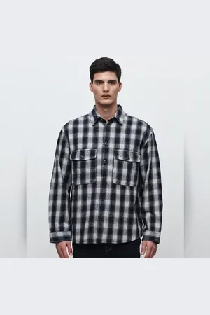 SELECTED Dark Navy Flannel Overshirt
