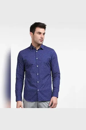 SELECTED Blue Printed Full Sleeves Shirt