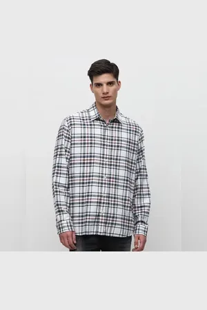 SELECTED White Flannel Full Sleeve Shirt