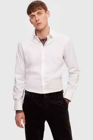 SELECTED White Full Sleeves Shirt