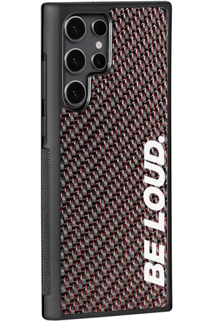 Simply Carbon Fiber Samsung | Red Lace Real Forged Carbon Fiber Case | BE LOUD. x SCF - S24 ULTRA