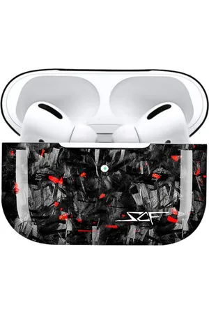 Simply Carbon Fiber Apple AirPods | Red Flake Real Forged Carbon Fiber Case - AirPods Pro 2