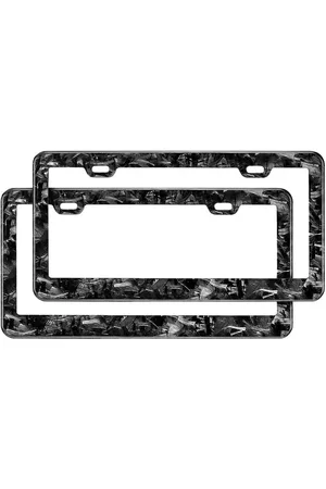 Simply Carbon Fiber Real Forged Carbon Fiber License Plate Frame (2 Pack)