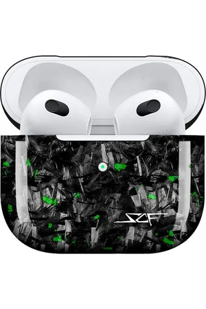 Simply Carbon Fiber Apple AirPods | Green Flake Real Forged Carbon Fiber Case - AirPods 4
