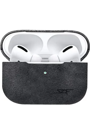 Simply Carbon Fiber Apple AirPods | Grey Alcantara Case - AirPods Pro 2
