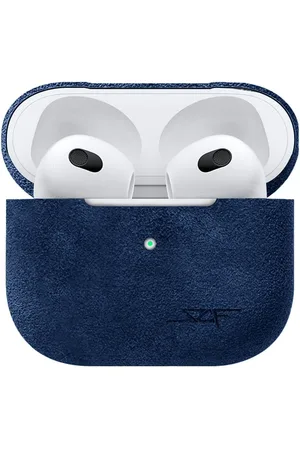 Simply Carbon Fiber Apple AirPods | Blue Alcantara Case - AirPods 4