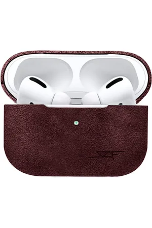 Simply Carbon Fiber Apple AirPods | Red Alcantara Case - AirPods Pro 2