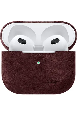 Simply Carbon Fiber Apple AirPods | Red Alcantara Case - AirPods 4