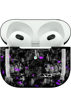 Simply Carbon Fiber Apple AirPods | Purple Flake Real Forged Carbon Fiber Case - AirPods 4
