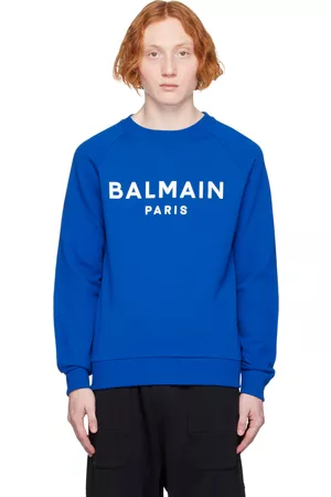 Balmain Blue Printed Sweatshirt