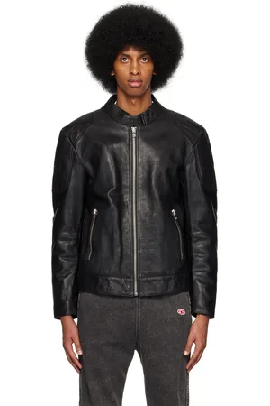 Diesel men's hotsell leather jacket sale