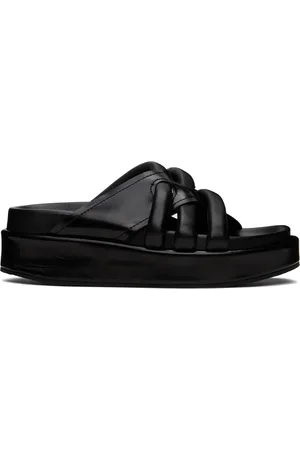 Buy Black Textured Strap Sandals by Tissr Online at Aza Fashions.