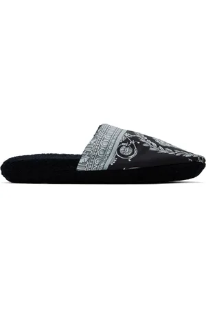 Versace best sale black slippers