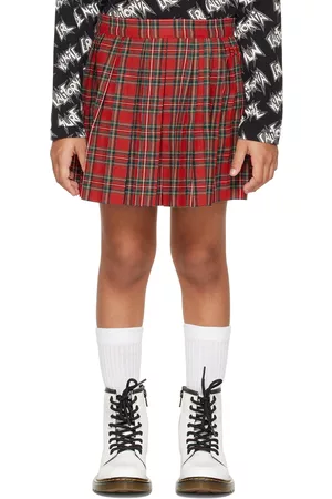 ERL Girls Skirts - Kids Red Pleated Skirt