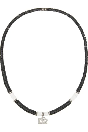 Dsquared2 Vintage retailer Gilded Metal & Black Leather Necklace