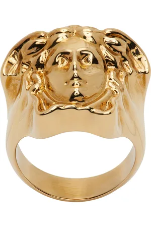 La Medusa crystal-embellished ring in gold - Versace