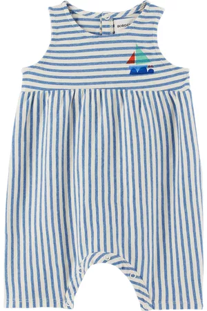 Bobo Choses Baby Blue Stripes Jumpsuit