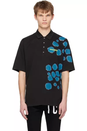 Dsquared2 Black Goth Tie & Dyed Skater Polo