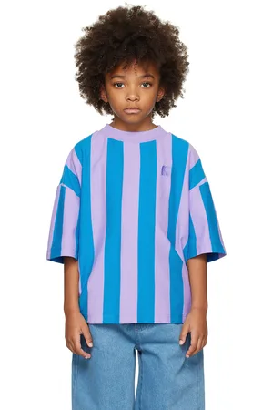 Palm Angels Kids Blue Oversize T-Shirt