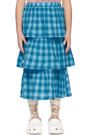 The Campamento Girls Skirts - Kids Blue Tiered Skirt