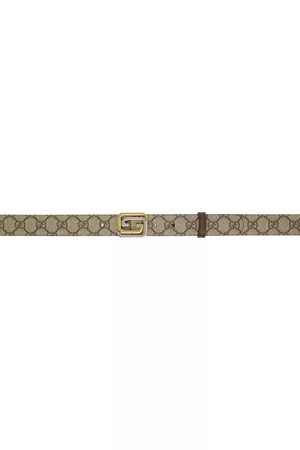 Gucci Beige & Brown Reversible Interlocking G Belt