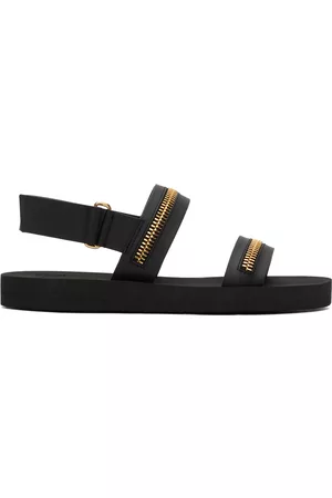 Daddy Pool flat leather sandals in black - Christian Louboutin | Mytheresa