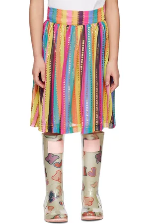 Marc Jacobs Girls Skirts - Kids Multicolor Striped Midi Skirt