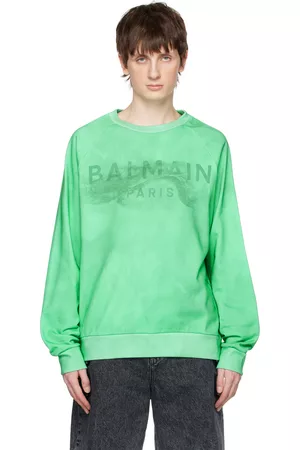 Balmain Green Printed Sweatshirt