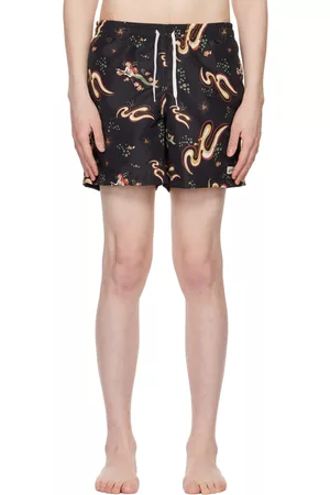 Bather Black Drawstring Swim Shorts