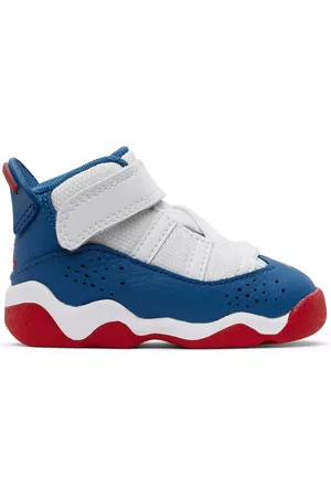 Nike Baby White & Blue Jordan 6 Rings Sneakers