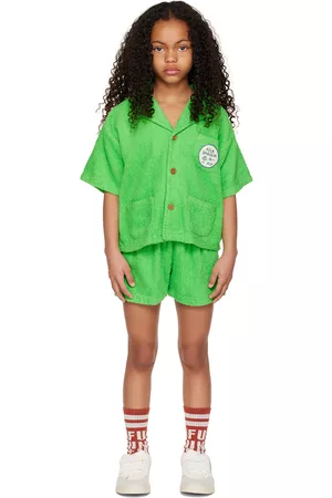 Wander & Wonder Kids Green Shirt & Shorts Set