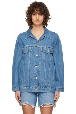 Buy Levis Women Blue Solid Denim Jacket - Jackets for Women 6799408 | Myntra-sgquangbinhtourist.com.vn