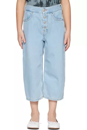 Maison Margiela Kids Blue Elasticized Waistband Jeans