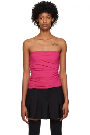 DIESEL M-clarksville-b Logo-plaque Bandeau Top in Pink