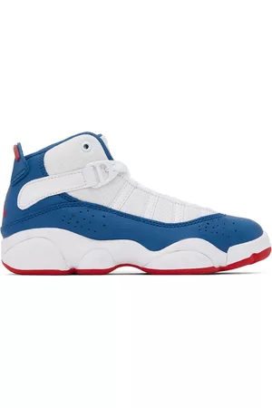 Nike Sneakers - Kids White & Blue Jordan 6 Rings Little Kids Sneakers